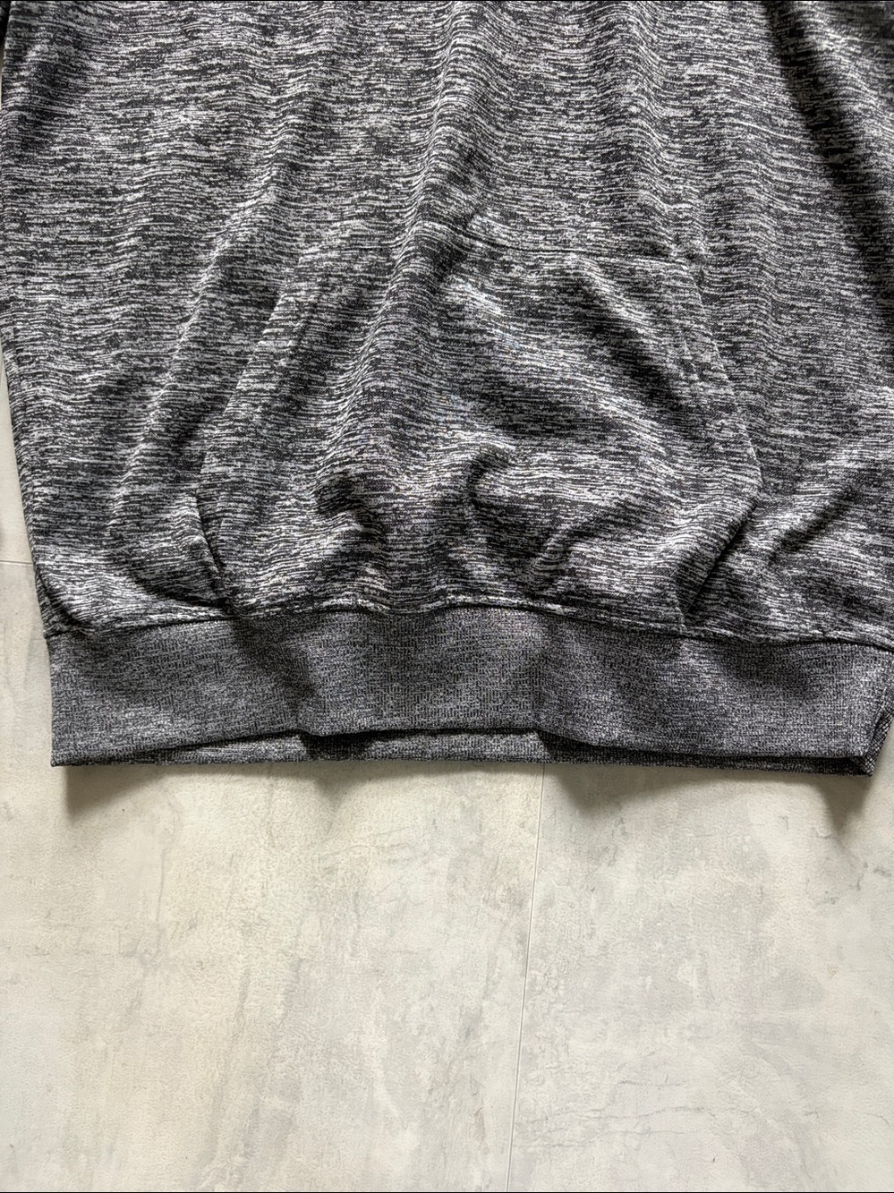 NBA Gray Heather Pullover Hoodie white NBA logo front long sleeve front pocket - Picture 4 of 14